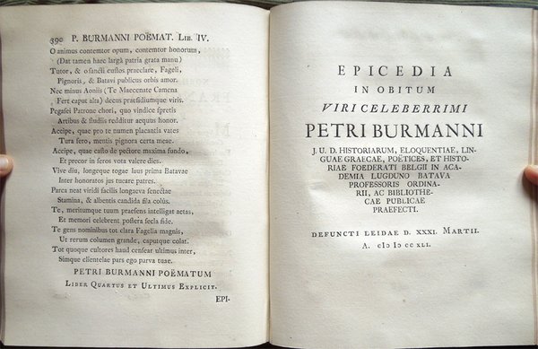 Petri Burmanni Poëmatum libri quatuor. Nunc primum in lucem editi. …