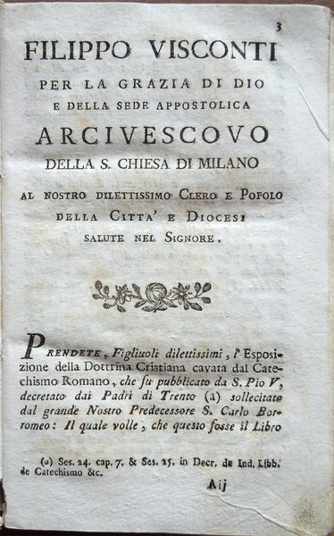 Esposizione della dottrina cristiana cavata dal Catechismo romano ad uso …