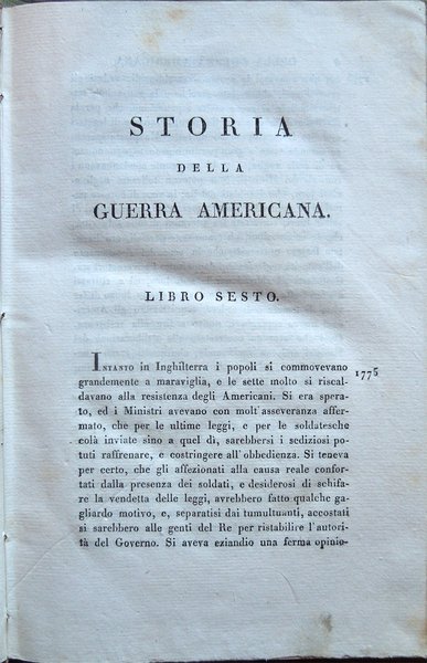 Storia della guerra della independenza degli Stati Uniti di America …