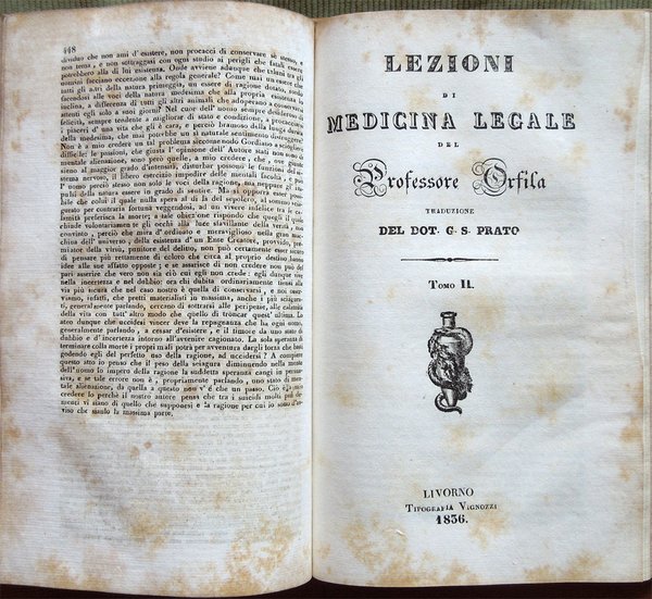 Lezioni di Medicina legale del Professore Orfila. Traduzione del Dot. …