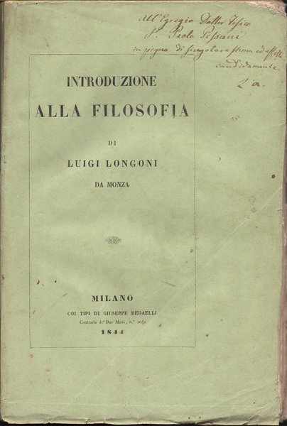 Introduzione alla filosofia di Luigi Longoni da Monza