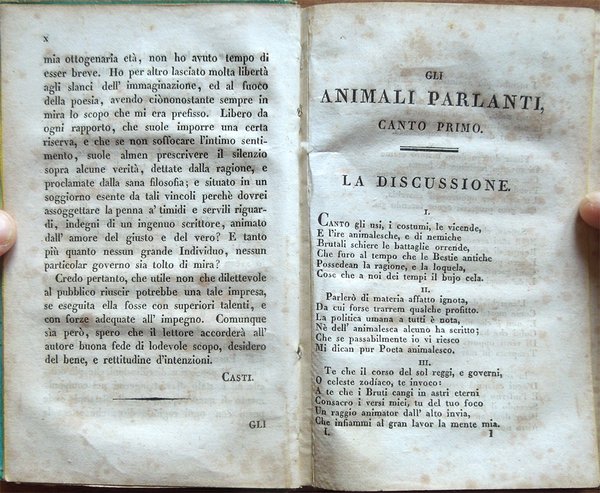 Gli animali parlanti, poema epico diviso in ventisei canti