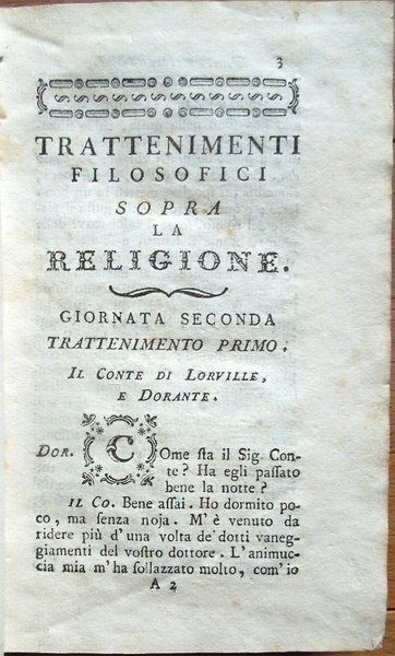 Trattenimenti filosofici sopra la religione tradotti nell'italiana favella da Giuseppe …