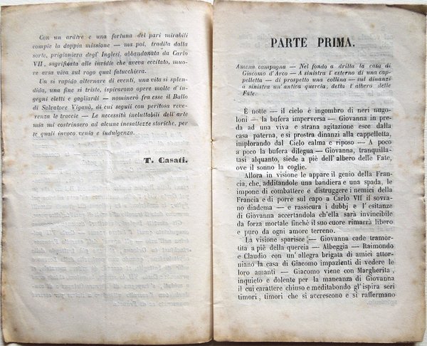 La pulzella d'Orleans. Ballo storico in sei parti di Tommaso …