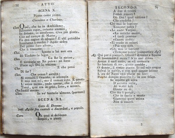 Aspasia ed Agide. Melodramma serio di Luigi Romanelli da rappresentarsi …