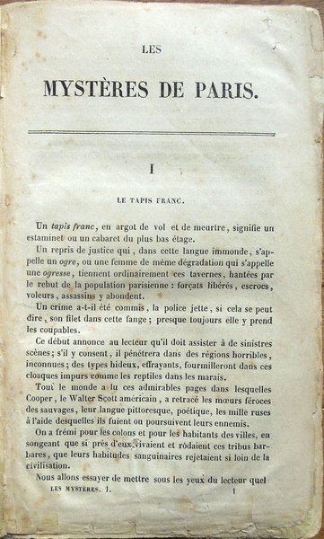 Les mystères de Paris par Eugène Sue. Tome I [-IV]