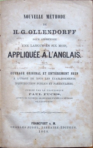 Nouvelle méthode de H. G. Ollendorff pour apprendre une langue …