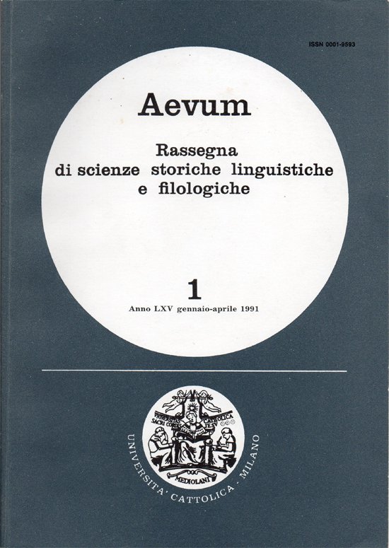 Aevum. Rassegna di scienze storiche linguistiche e filologiche. 1 - …