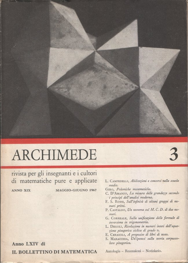 Archimede. Rivista per gli insegnanti e i cultori di matematiche …