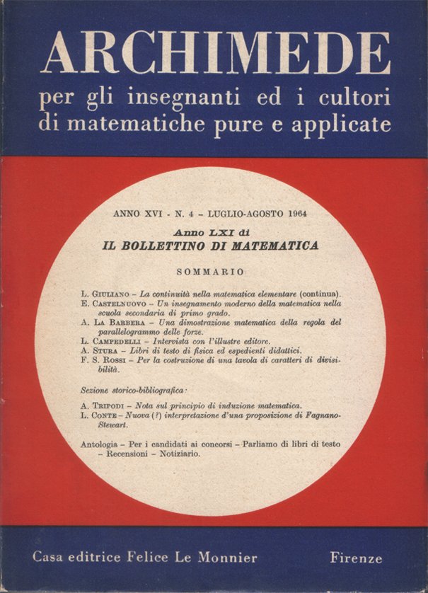 Archimede. Rivista per gli insegnanti e i cultori di matematiche …