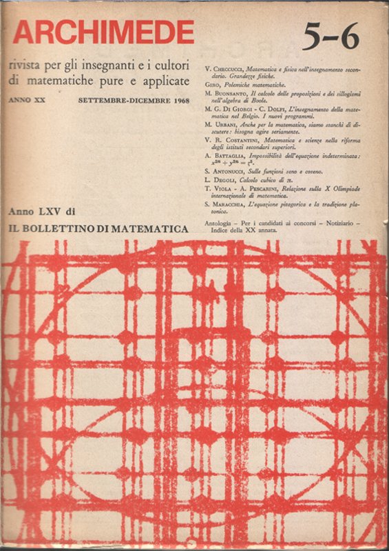 Archimede. Rivista per gli insegnanti e i cultori di matematiche …