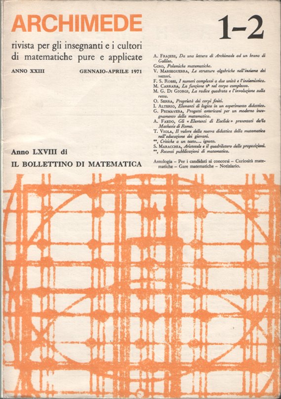 Archimede. Rivista per gli insegnanti e i cultori di matematiche …