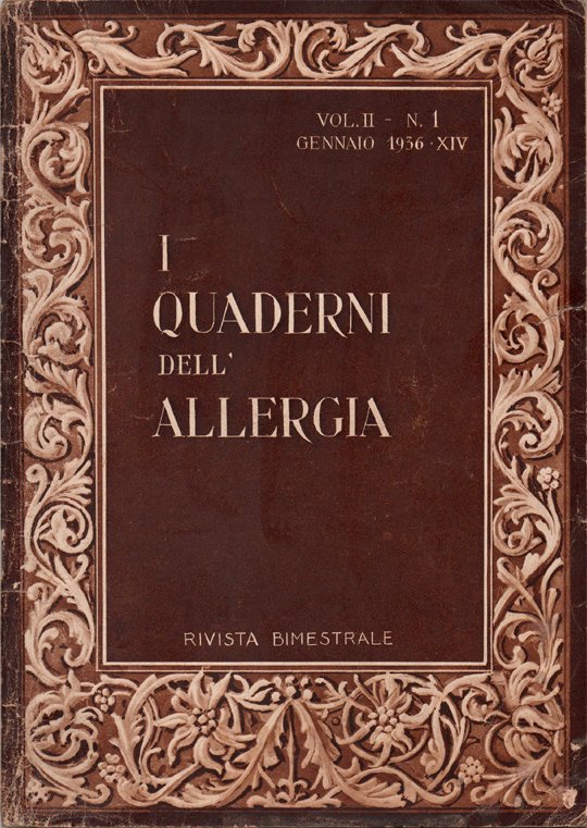 I Quaderni dell'Allergia. Rivista medica bimestrale. Redattore capo: dott. P. …