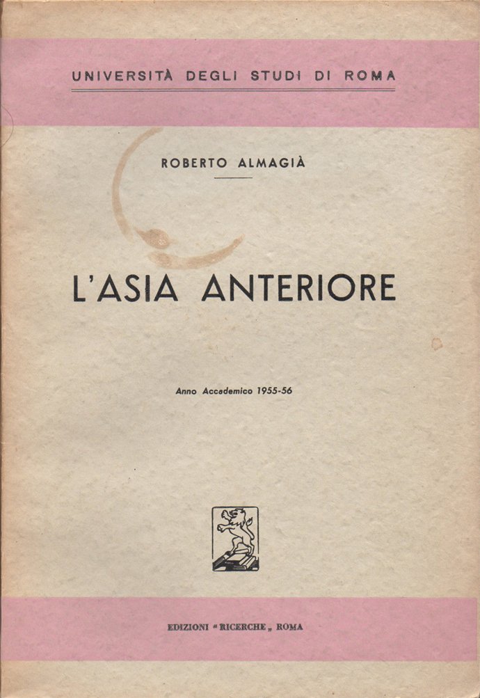 L'Asia anteriore. Anno Accademico 1955-56