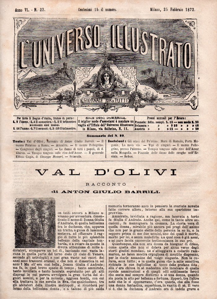 L'Universo Illustrato, giornale per tutti. Anno VI - N. 22, …