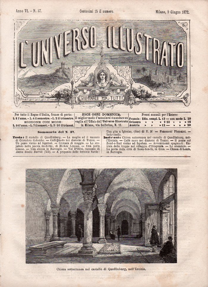 L'Universo Illustrato, giornale per tutti. Anno VI - N. 37, …