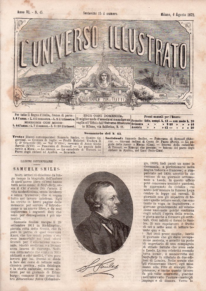 L'Universo Illustrato, giornale per tutti. Anno VI - N. 45, …