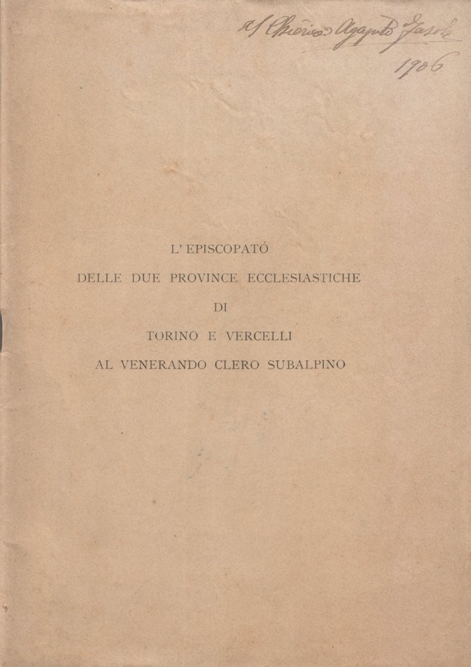 Lettera circolare dell'Episcopato delle Province di Vercelli e Torino al …