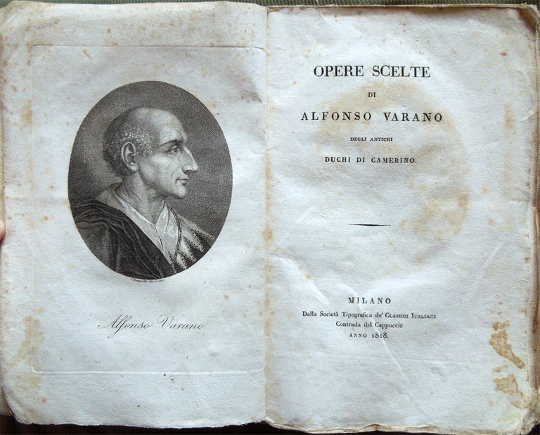 Opere scelte di Alfonso Varano degli antichi duchi di Camerino