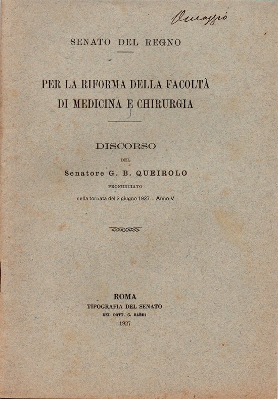 Per la riforma della Facoltà di Medicina e Chirurgia. Discorso …