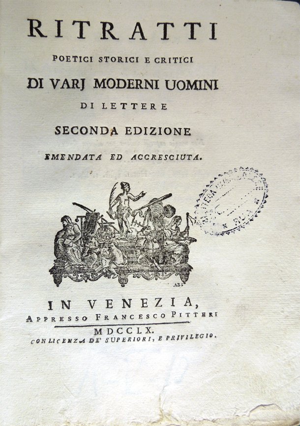 Ritratti poetici storici e critici di varj moderni uomini di …