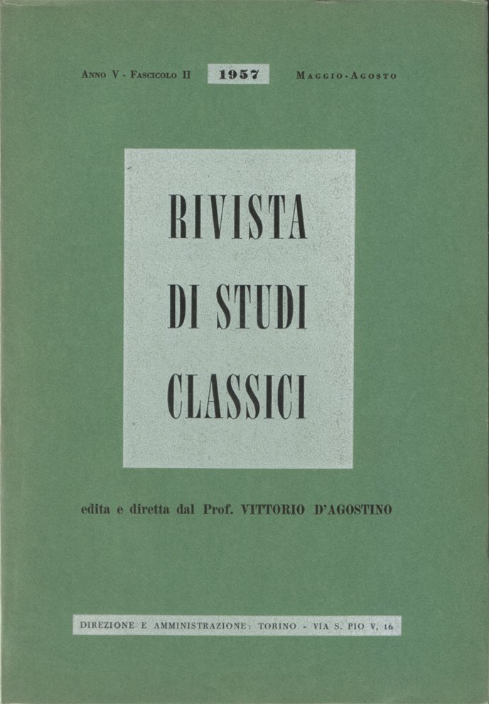 Rivista di studi classici edita e diretta dal Prof. Vittorio …