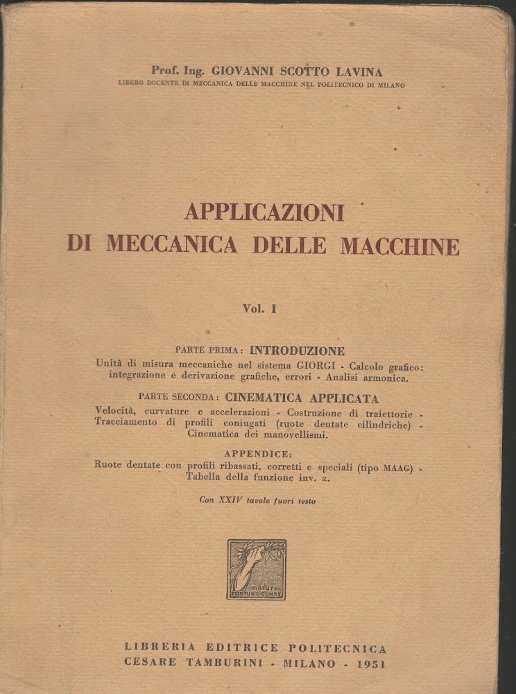 APPLICAZIONI DI MECCANICA DELLE MACCHINE 1