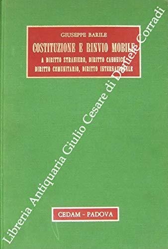 Costituzione e rinvio mobile a diritto straniero, diritto canonico, diritto …