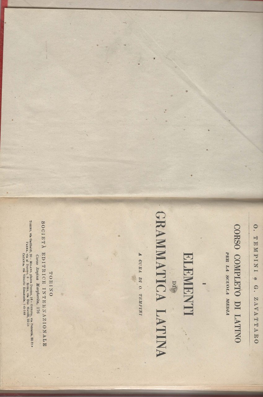 ELEMENTI DI GRAMMATICA LATINA