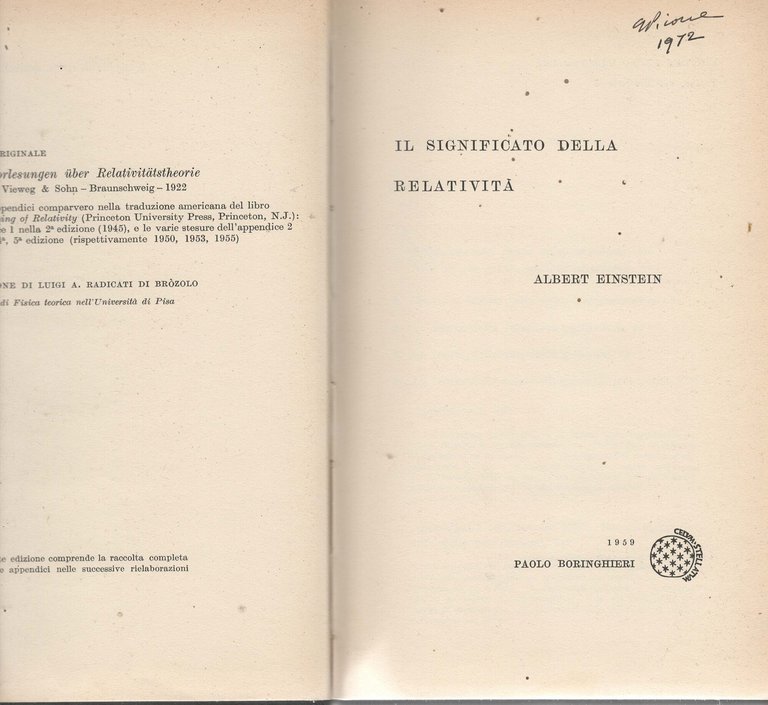 Il significato della relatività