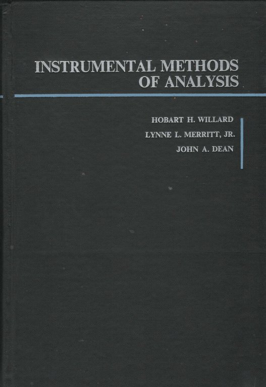 Instrumental Methods of Analysis