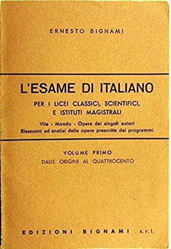 L'ESAME DI ITALIANO 1: Dalle origini al Quattrocento