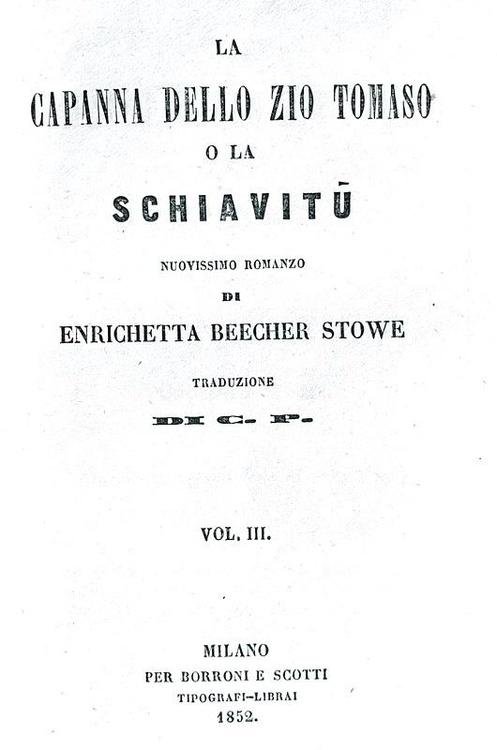 La Capanna dello zio Tomaso o la Schiavitù