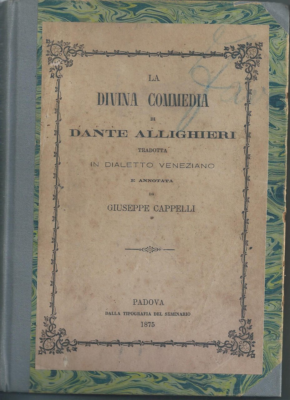 La Divina Commedia in dialetto veneziano da Dante Alighieri