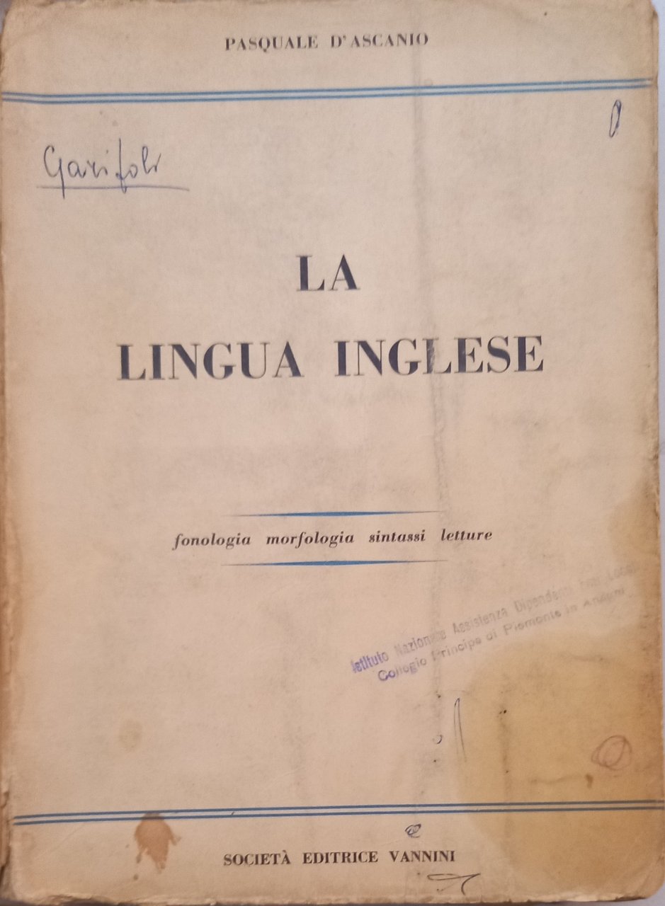 La lingua inglese