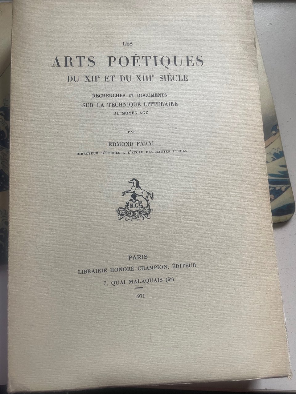 LES ARTS POETIQUES DU XIIE ET DU XIIIE SIECLE. | Immagine principale