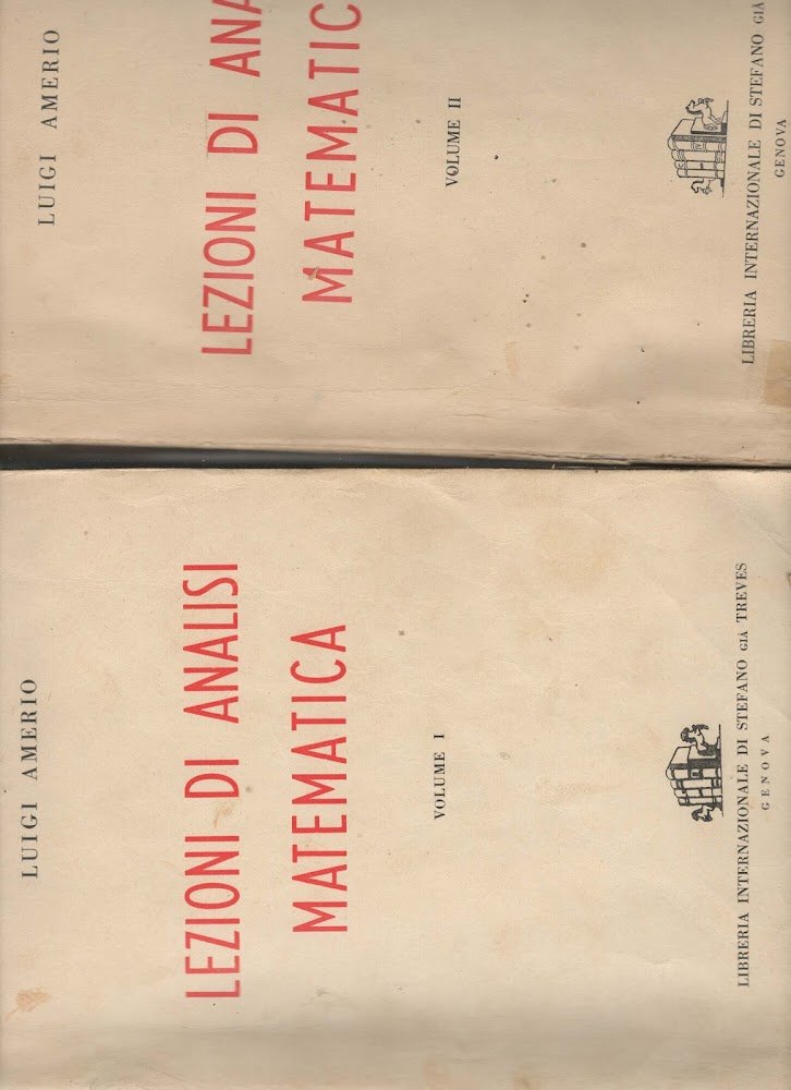 LUIGI AMERIO LEZIONI DI ANALISI MATEMATICA VOL 1 E 2