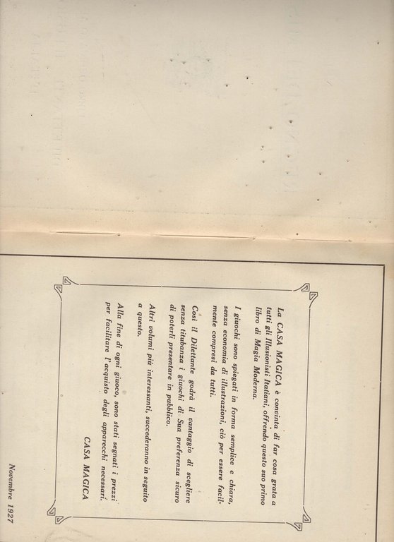 Nel regno dei misteri libro dedicato ai dilettanti illusionisti d'italia