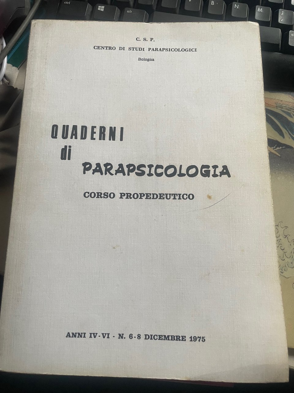 QUADERNI DI PARAPSICOLOGIA CORSO PROPEDEUTICO | Immagine principale