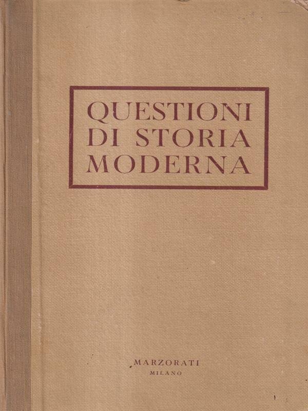 Questioni di storia moderna. | Immagine principale