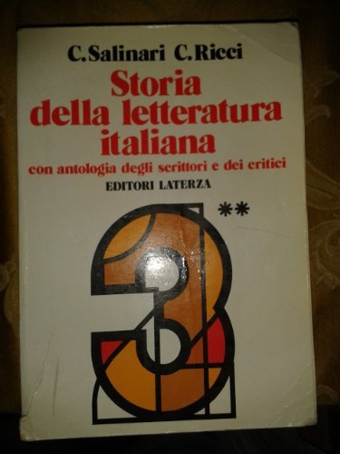 Storia della letteratura italiana. Con antologia degli scrittori e dei … | Immagine principale