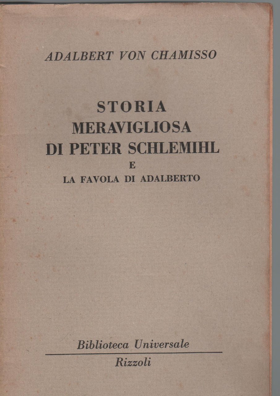 Storia meravigliosa di Peter Schlemihl