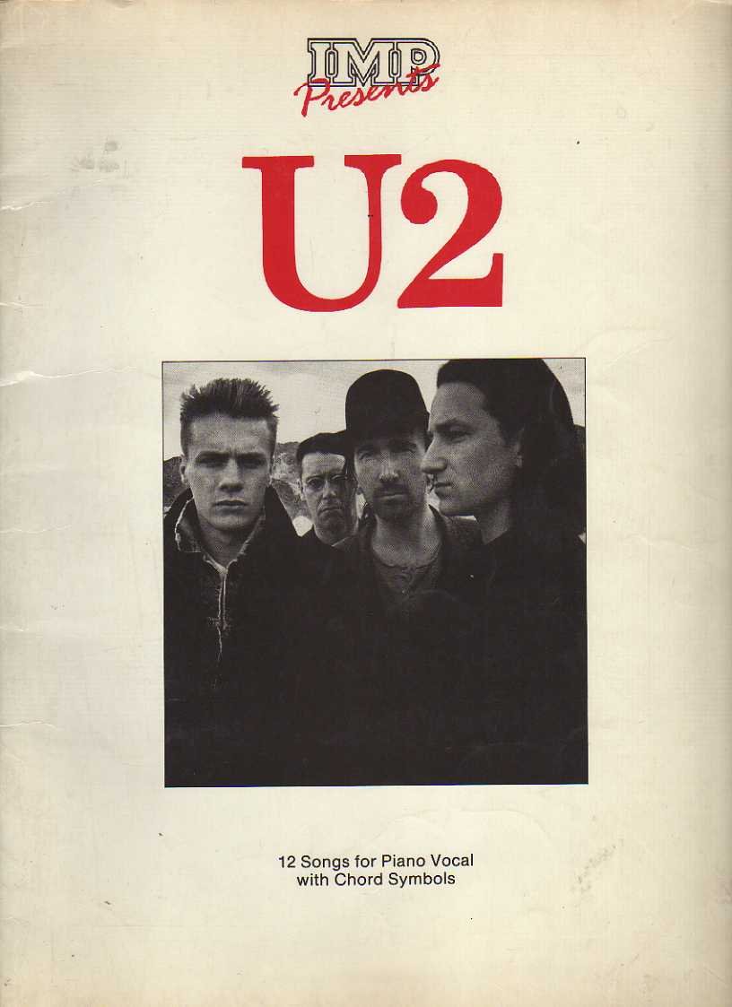 U2. 12 Song for piano vocal with Chord Symbols