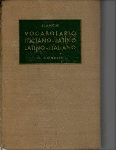 Vocabolario italiano-latino latino-italiano