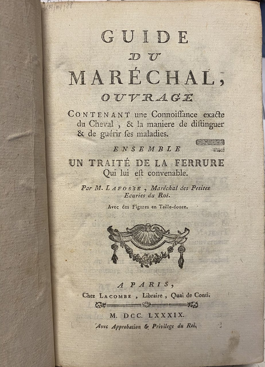 Guide du Maréchal Ouvrage contenant une Connoissance exacte du Cheval, … | Immagine principale