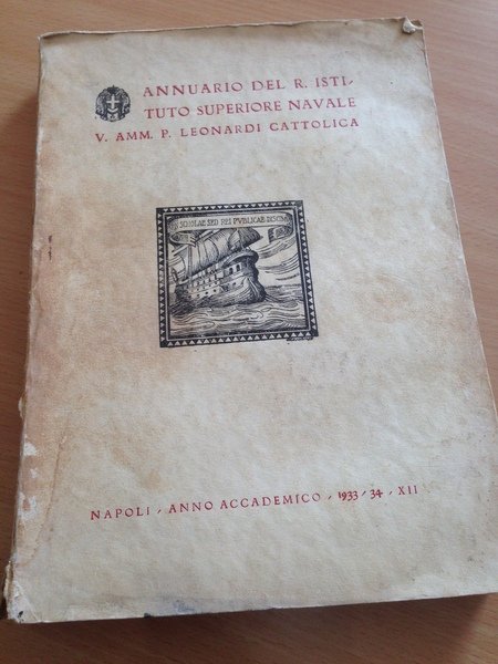 annuario del reale istituto superiore navale anno accademico 1933-1934