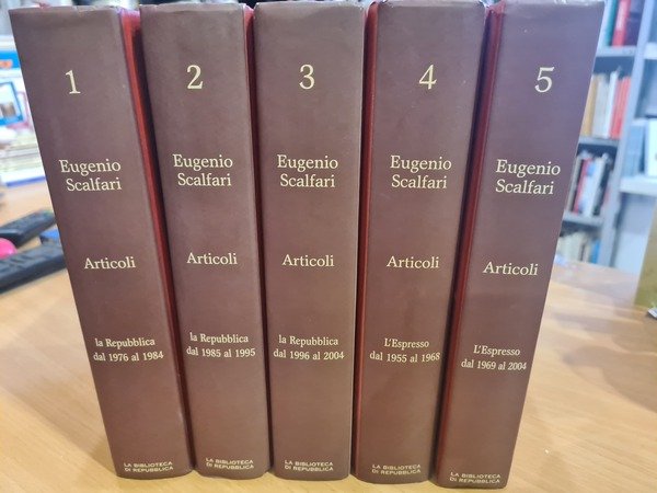 Articoli Vol 1-2-3 La repubblica 1976-1996. Vol 4-5 L'Espresso 1955-2004