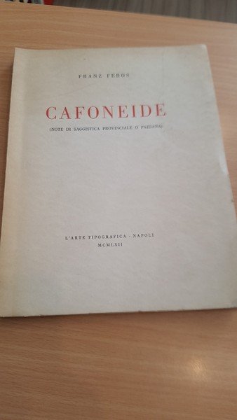 cafoneide. note di saggistica provinciale o paesana