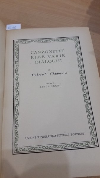 canzonette rime varie dialoghi