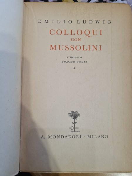 Colloqui con Mussolini